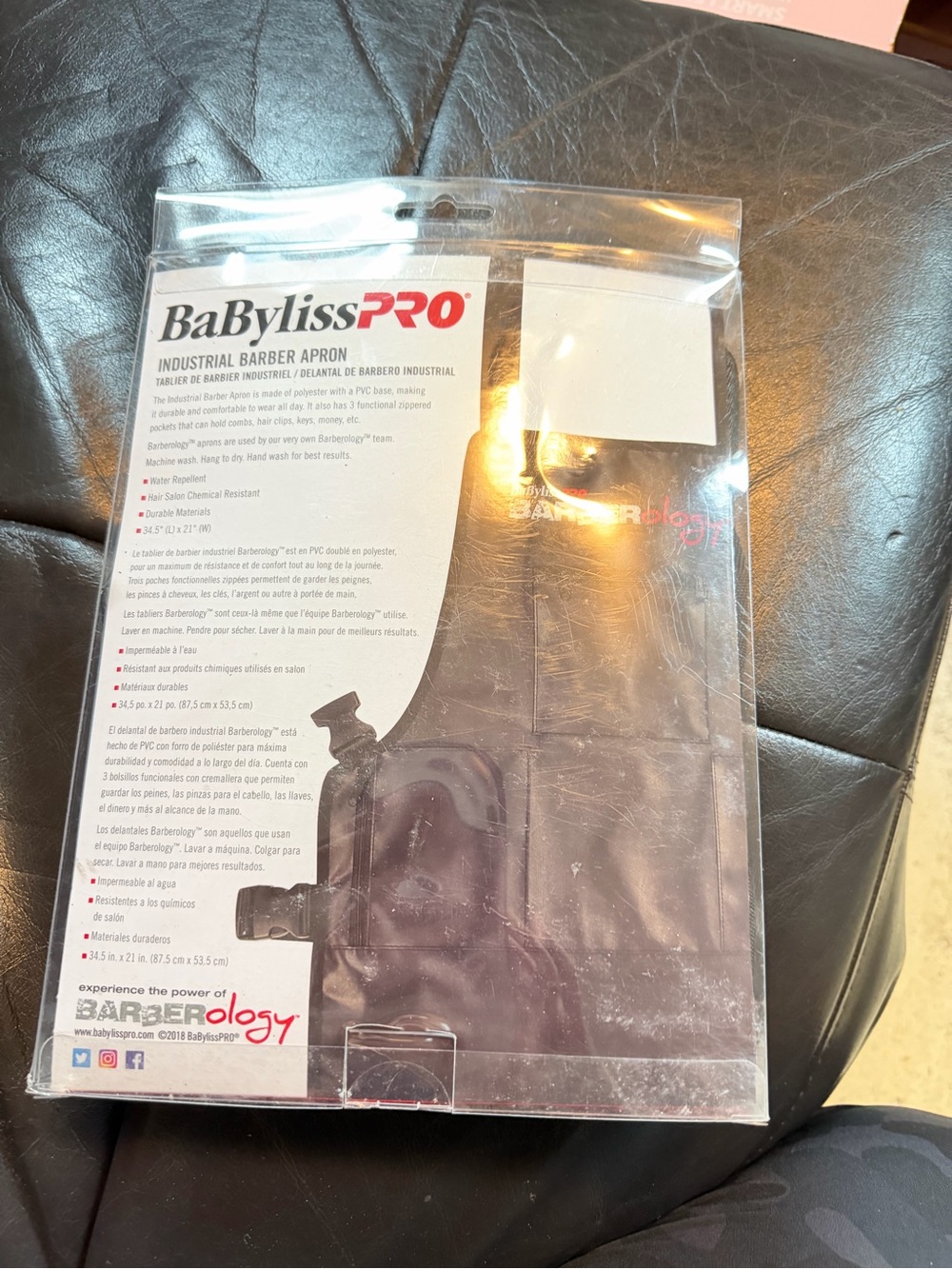 BaBylissPRO Industrial Barber Apron - Black